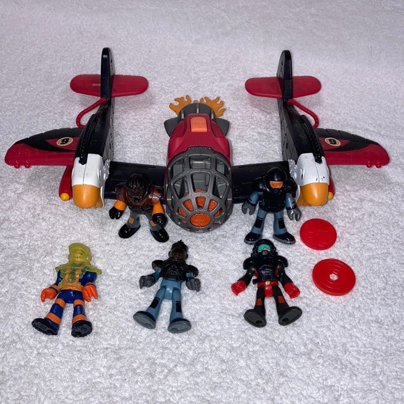 Fisher-Price Imaginext Sky Racers Twin Eagle with 5 figures - Picture 1 of 4